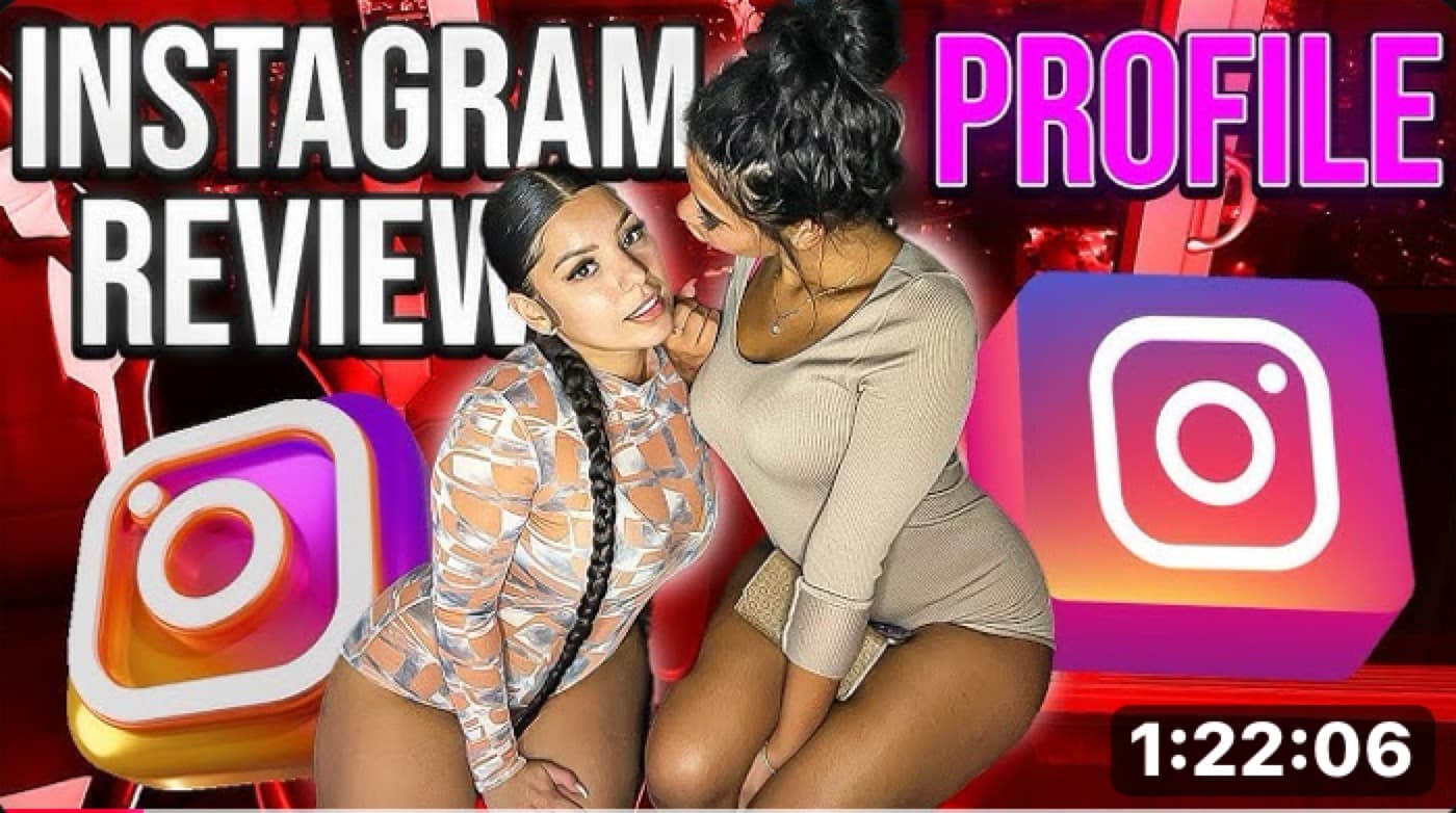 Ty reviewing an Instagram profile on camera